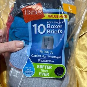 Hanes Boys' Boxer Briefs Pack - Blue, Gray, Black